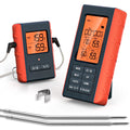 Pinnaco Wireless Meat Thermometer for Grilling Kitchen Food Cooking - Digital Thermometer with 2 Probes, Smoker Oven Grill BBQ Accessories