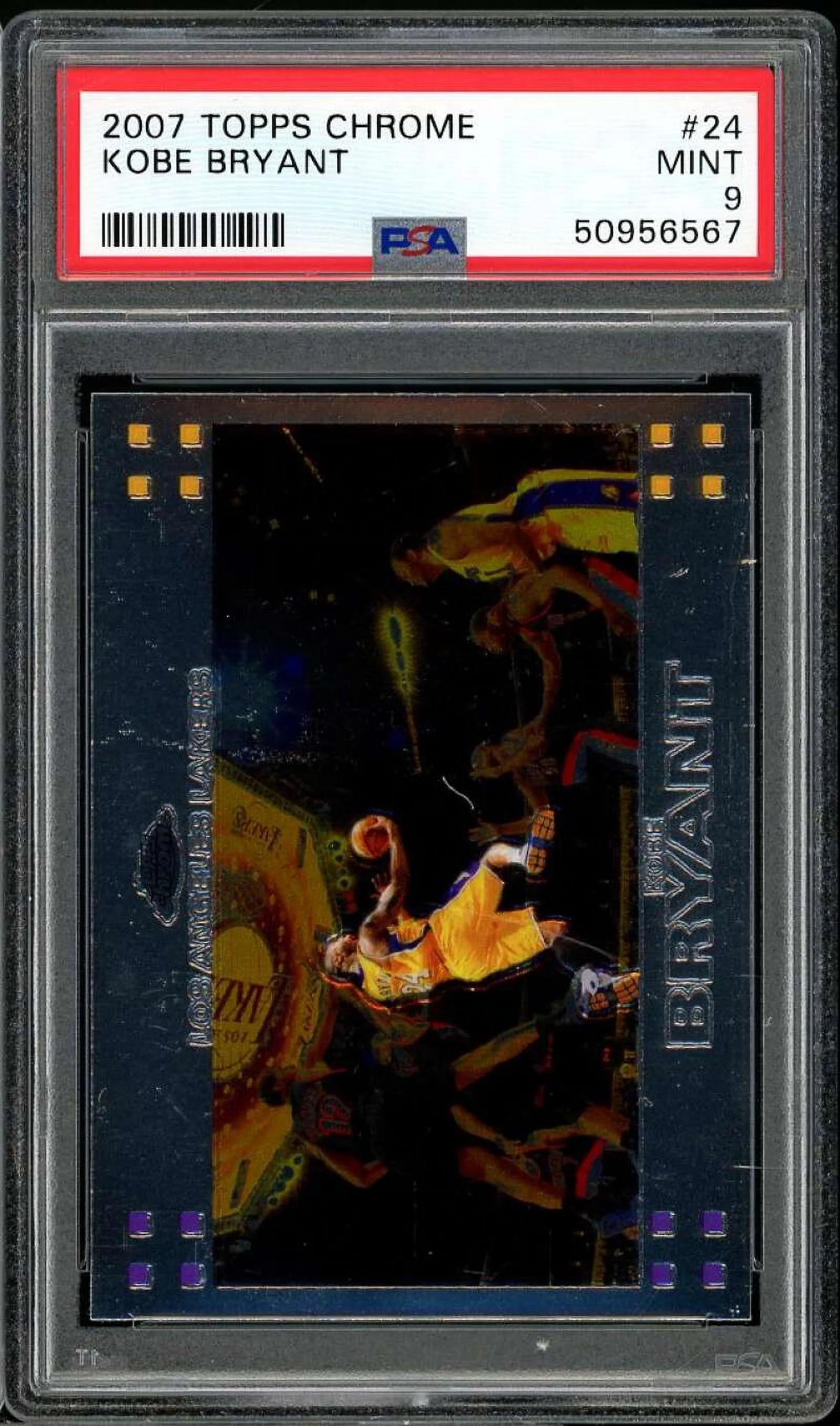 Kobe Bryant Card 2007-08 Topps Chrome #24 PSA 9