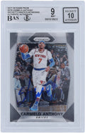 Carmelo Anthony New York Knicks Autographed 2017-18 Panini Prizm #279 Beckett Fanatics Witnessed Authenticated 9/10 Card - Fanatics Authentic Certified