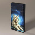 Starry Sky White Tiger Windproof Flame Adjustable Lighter,Cool,Jet Torch Flame Lighters,Butane Refillable Torch,BBQ Candles Camping (No Butane Fuel)