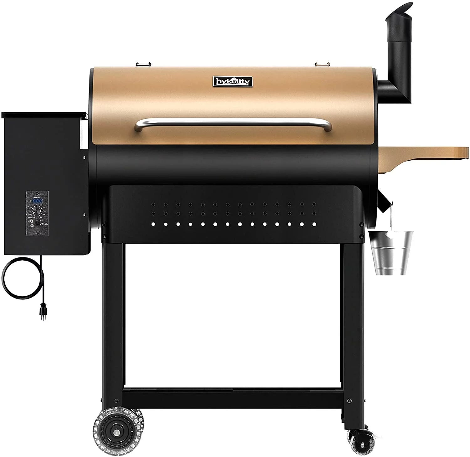 892 sq. in. Wood Pellet Grill & Smoker with Flame Broiler and Meat Probe, Brown