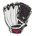 Mizuno Prospect Finch Series Youth Softball Glove 10, Size 10, Right Hand: White-Black (R009)