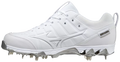 Mizuno 9-Spike? Ambition 2 Low Men's Metal Baseball Cleat, Size 7, White (0000)