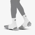 We Ball Sports Cleat Covers Elastic Spats for Football, Soccer, Baseball, Softball, Rugby & Turf Hockey [WHITE-L/XL]