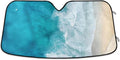 Hyjoy Beach Surf Car Windshield Sun Shade,Foldable Visor Protector Keep Cool Sunshade Blocks UV Rays and Accessories to Protect for Cars,SUVs,Trucks-55¡Á27.6in