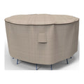 Budge Black Ivory StormBlock? Mojave Patio Bar Table and Chairs Combo Cover - 80 diam. x 42H in.