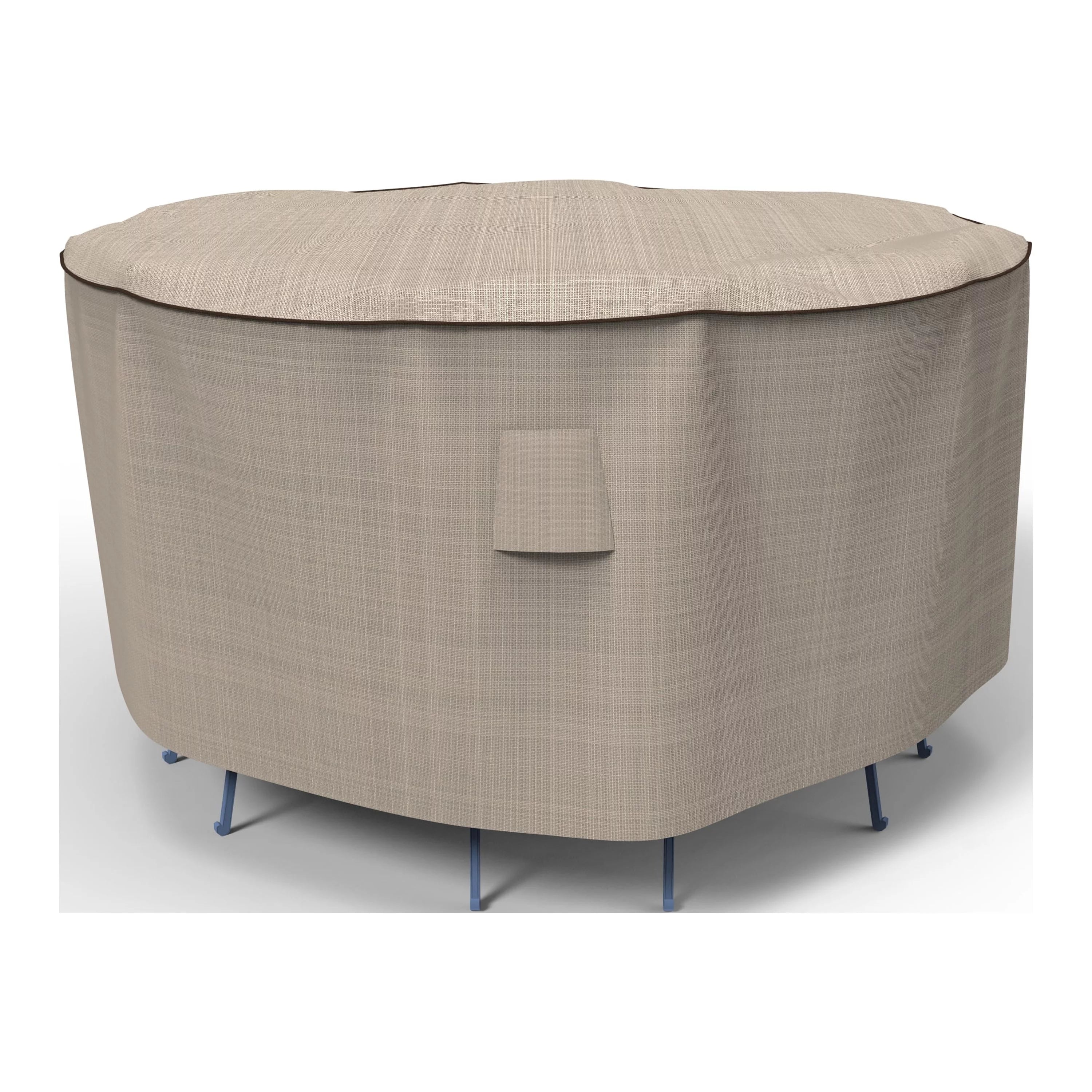Budge Black Ivory StormBlock? Mojave Patio Bar Table and Chairs Combo Cover - 80 diam. x 42H in.