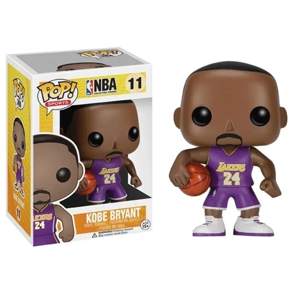 Funkoo- Kobe - Bryant [Purple Jersey #24] #11 Vinyl Figure Pop collectible ornaments+Plastic protective shell