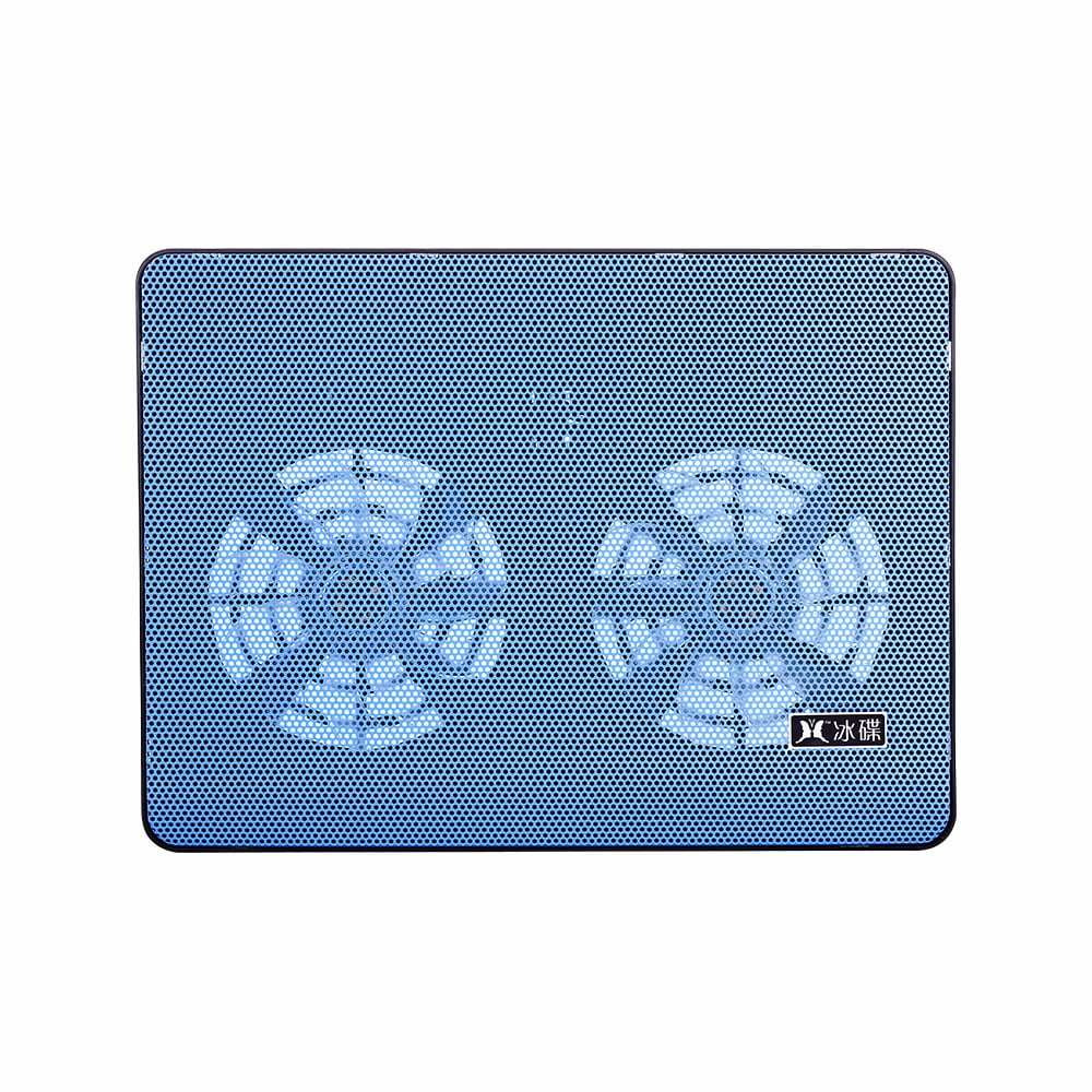 Apexeon Laptop Cooler Double Fans, High-performance Cooling Pad, Blue, USB Ports, Support for Laptops Under 17 inch