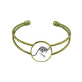 Australia Flavor Kangaroo Skeleton Illustration Bracelet Bangle Retro Open Cuff Jewelry