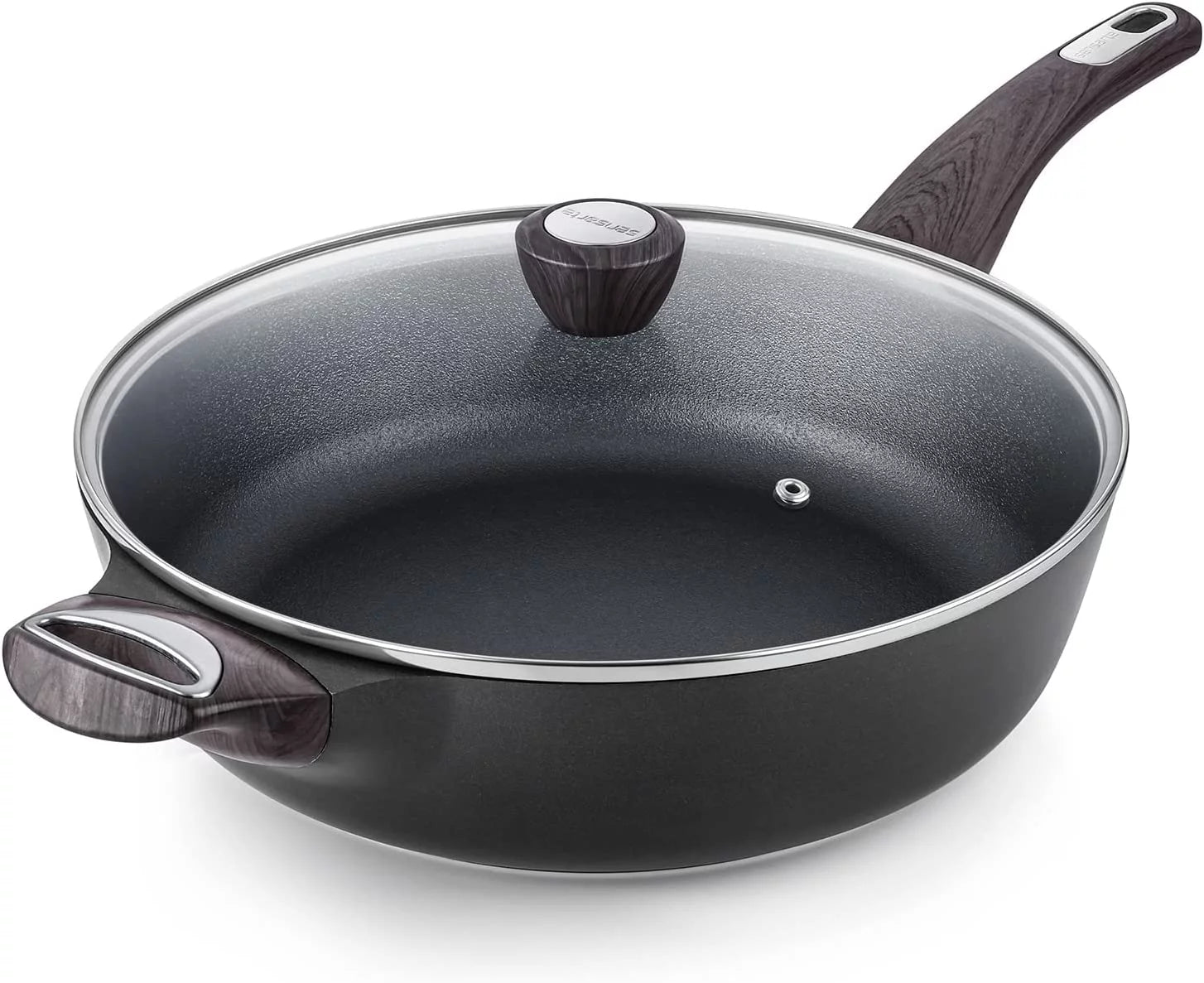 SENSARTE Nonstick Cookware Set 12 Piece Pots and Pans Set Non Stick Cooking Set Induction Kitchen Cookware with Frying Pans Set &amp; Saucepans (Non Toxic  PTFE &amp; PFOA Free)