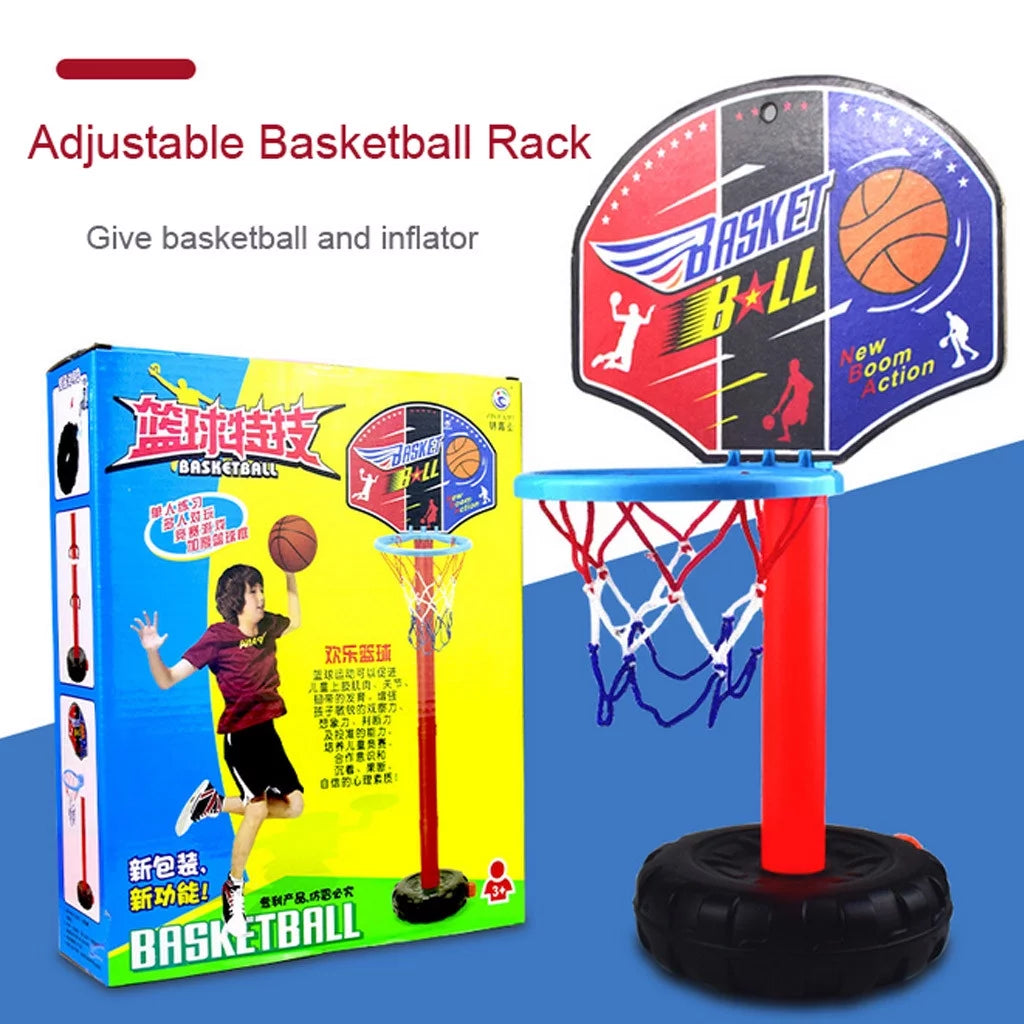 Sehao Fidget Toys Kids Height- Adjustable Sports Basketball System Hoop Basketball Goal Backboard Colorful Plastic