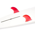 DORSAL FlexCore Surfboard Side/Rear Longboard Surfboard Fins (2) FCS Compatible Base - Red