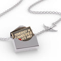 Locket Necklace Somebody in Canberra Loves me, Australia in a silver Envelope Neonblond