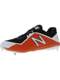 New Balance Low-Cut 4040v4 Metal Baseball Cleat Mens Shoes Black with Orange