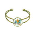 Australia Sydney Opera House and Giraffe Bracelet Bangle Retro Open Cuff Jewelry