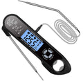 Meat Thermometer, Oven Safe Meat Thermometer, 2 in 1 Digital Food Thermometer with Alarm Function Backlight for Cooking, Grilling, Smoking, Frying, Baking, Kitchen