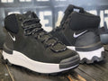 Nike City Classic Black Suede White Mid Boots DQ5601-001 Women 6.5