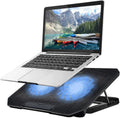 Laptop Cooling pad Laptop Cooler Stand Laptop Fan Cooling pad for 11-15.6 Inch Gaming Notebooks, 2 Turbine Fans,4 Angle