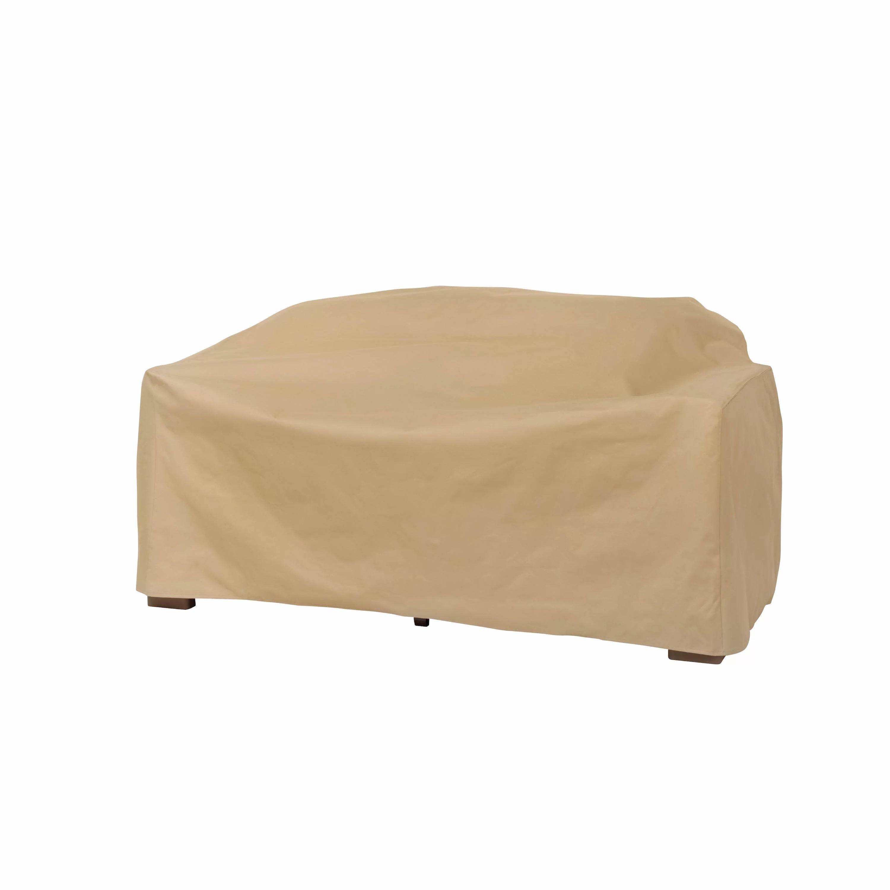 Modern Leisure Basics Outdoor Patio Loveseat Cover, 55L x 33W x 38H, Khaki