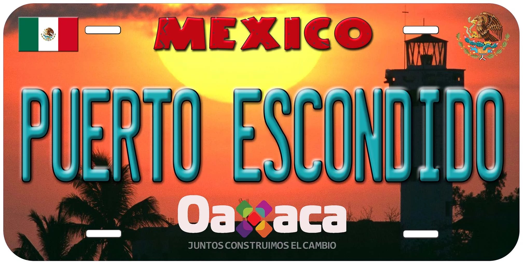 Puerto Escondido Mexico Novelty Car Auto License Plate