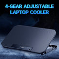 MC Q100 Laptop Cooler 2-Fan Stand, Low Noise Design, Adjustable Height, Dual USB Ports, Wide Compatibility