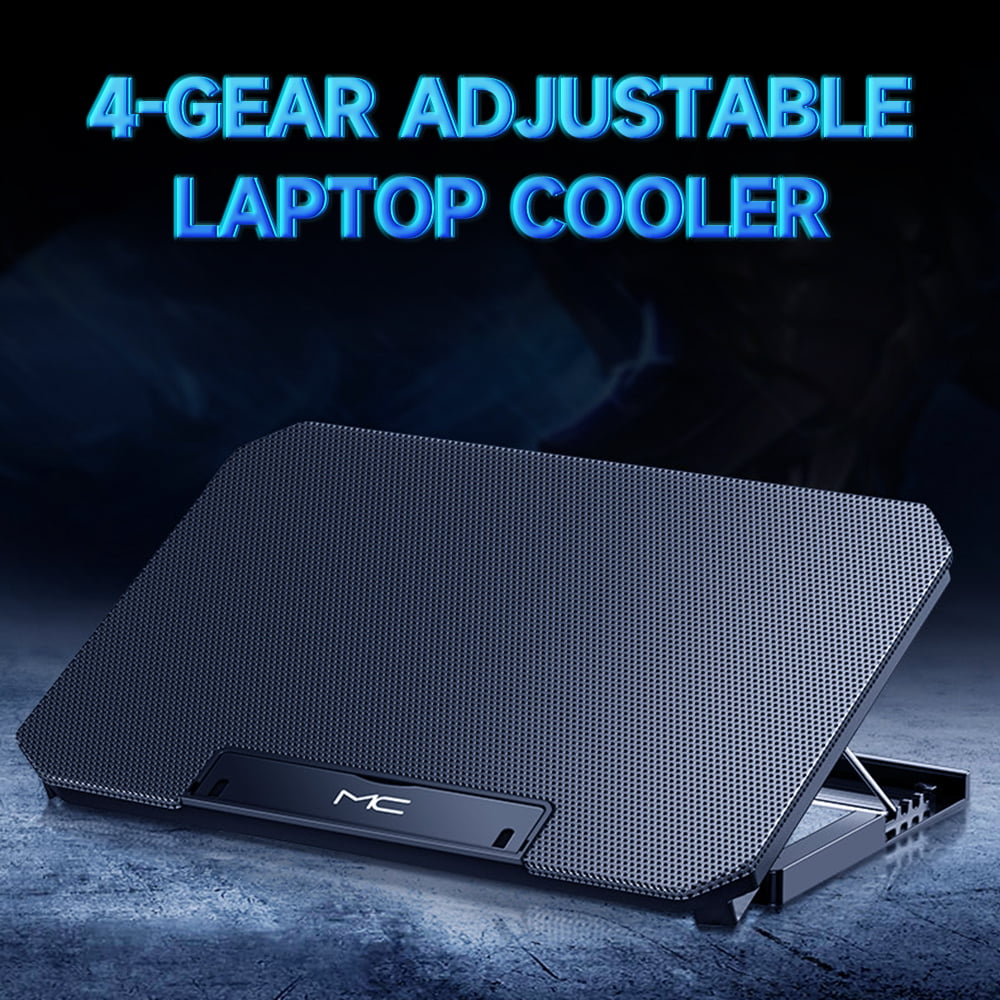 MC Q100 Laptop Cooler 2-Fan Stand, Low Noise Design, Adjustable Height, Dual USB Ports, Wide Compatibility