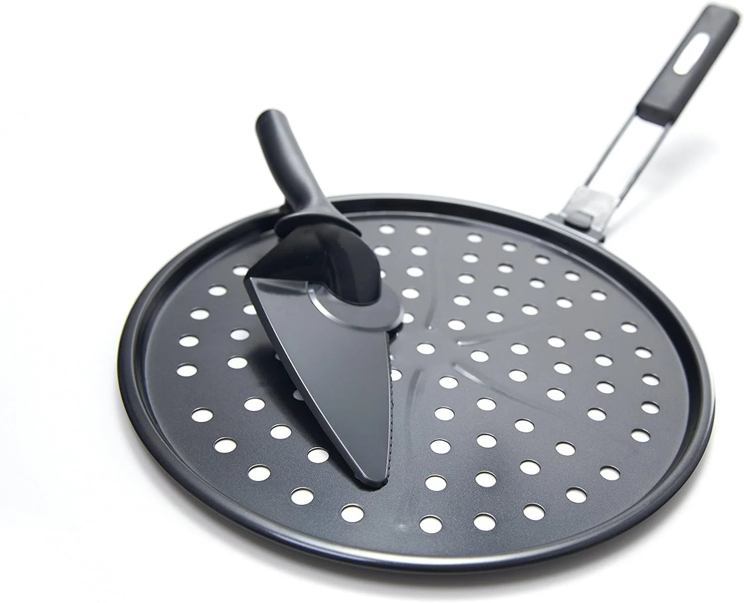 98140 non-stick pizza grill pan includes pizza cutter/ server, 12-inch diameter
