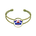Australia Flavor Happy Flag and Star Bracelet Bangle Retro Open Cuff Jewelry