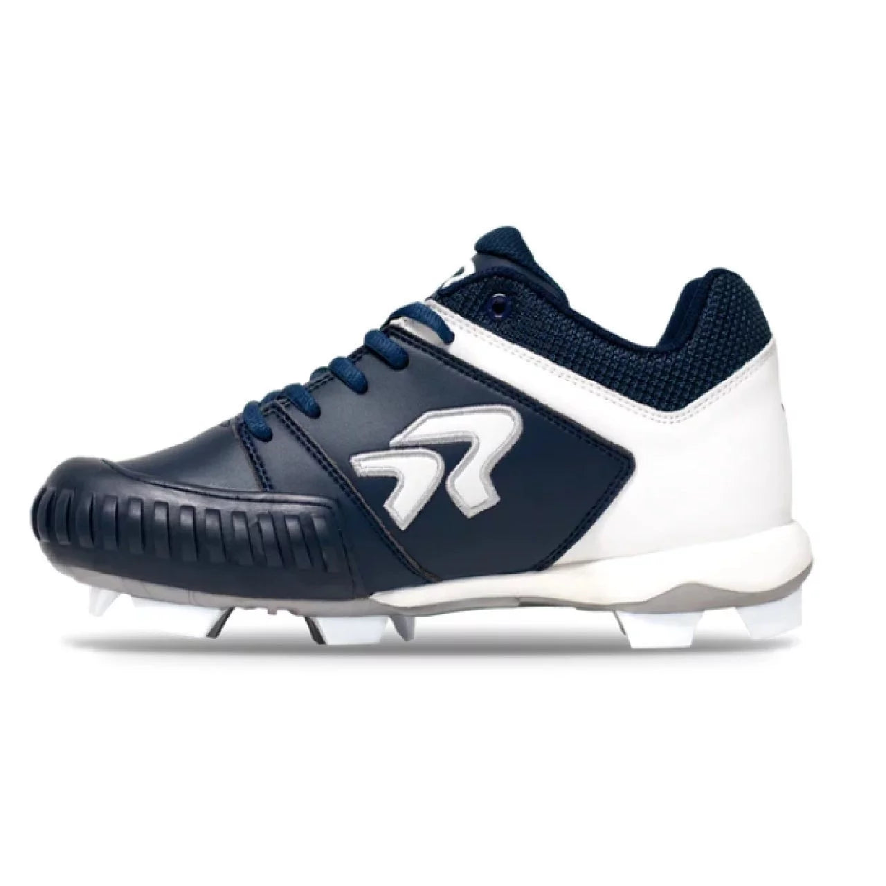 Ringor Flite Softball Cleat With Pitching Toe Molded Navy