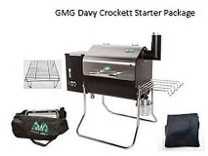 GREEN MOUNTAIN GRILLS DAVY CROCKETT WOOD PELLET GRILL STARTER PACKAGE