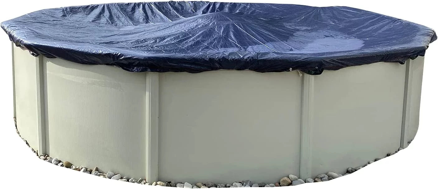 Winter Block Pool Cover for Above Ground Round Pool, 24 ft Includes Winch and Cable