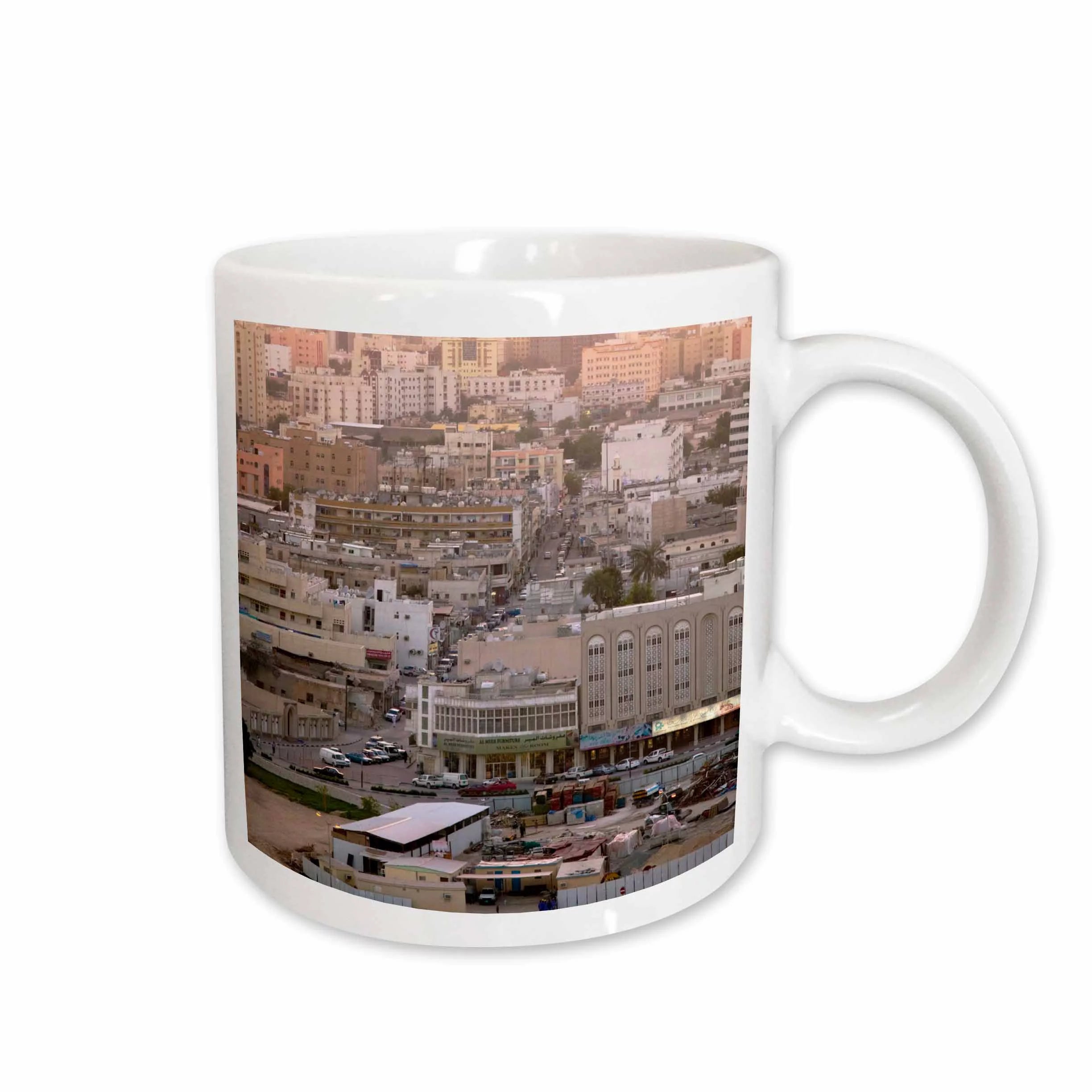 Qatar, Ad Dawhah, Doha. View city skyline at sunset-AS30 WBI0133 - Walter Bibikow 15oz Mug mug-71167-2