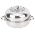 Steamer Pot-28CM Stainless Steel Single Layer Stockpot Hotpot Food Steamer Pot Cookware Household Cooking