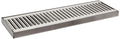 Surface Mount Drip Tray, No Drain, Stainless Steel, 4 Brushed Finish, 5 X 15 X 3/4, Silver