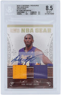 Kobe Bryant Los Angeles Lakers Autographed 2010-11 Panini National Treasures Dual Relic #7 #27/30 BGS Authenticated 8.5/10 Card - 9,8.5,8.5,8.5 Subgrades - Fanatics Authentic Certified