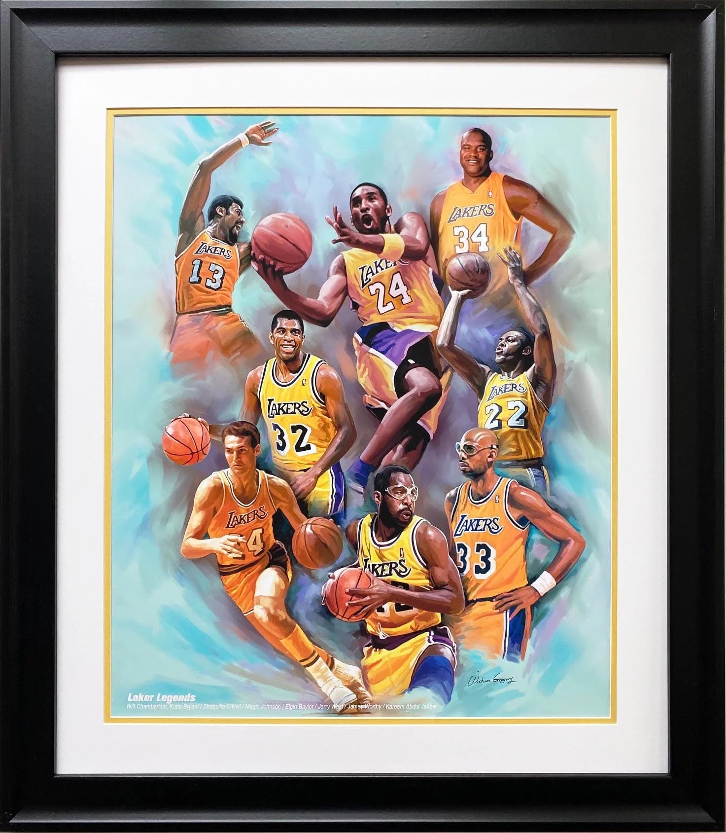 Gregory Lakers Legend Kobe Bryant FRAMED Art Generic