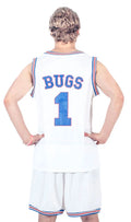 Space Jam Tune Squad Logo Bugs Bunny #1 White Basketball Jersey (Adult Small)