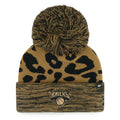 Women's '47 Leopard New York Knicks Rosette Cuffed Knit Hat with Pom - OSFA