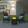 Emma + Oliver Black Finished Steel 19.5 Portable Smokeless Wood Burning Firepit with Waterproof Cover for Outdoor Use