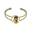 Australia Flag Makeup Head Screang Cap Bracelet Bangle Retro Open Cuff Jewelry