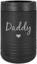 Daddy Stainless Steel Engraved Insulated Beer Beverage Holder Can Cooler, Black