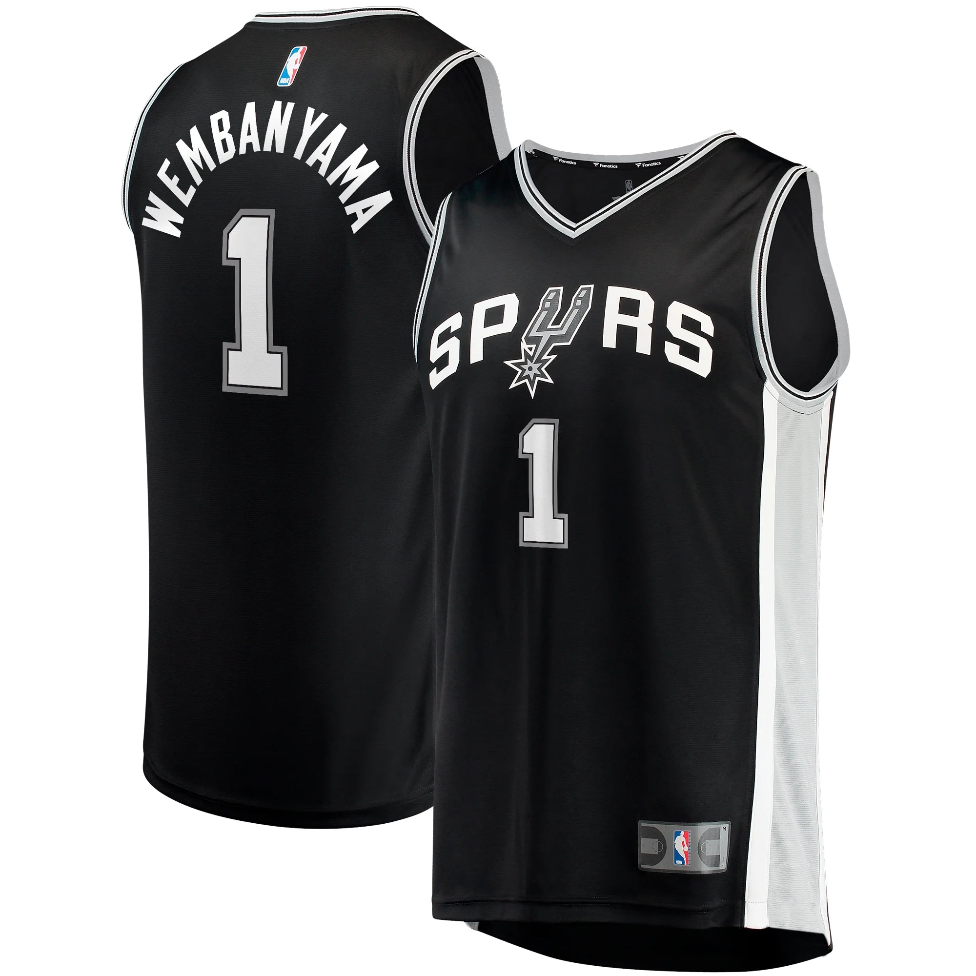 Youth Fanatics Branded Victor Wembanyama Black San Antonio Spurs  Fast Break Replica Jersey - Icon Edition