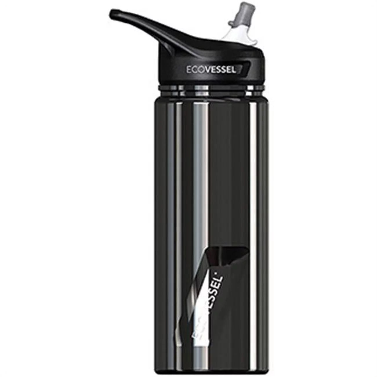 24 oz Wave Tritan Sport Water Battle with Straw, Black Shadow