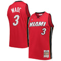Men's Mitchell & Ness Dwyane Wade Red Miami Heat Big & Tall Hardwood Classics 2005/06 Swingman Jersey