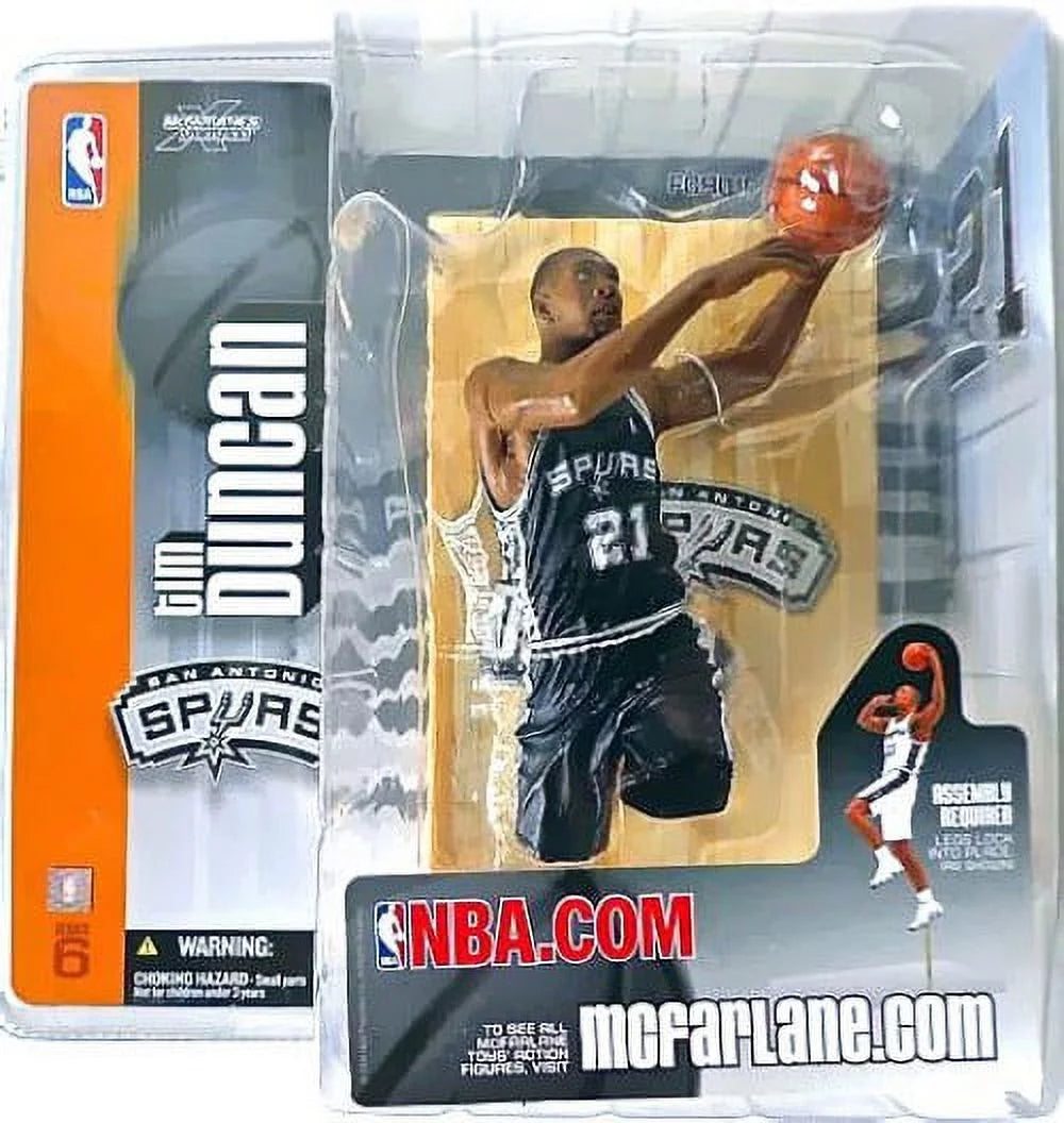 McFarlane NBA Sports Picks Series 6 Tim Duncan Action Figure (Black Jersey Variant)