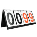 GOGO Sports Scoreboard 4-Digital Portable Tabletop Score Flipper, 00-99-Red & Black Number