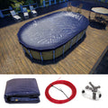 ColourTree 15' x 30' Oval Winter Swimming Pool Cover Tarps Tarpsco Safety, Waterproof ( Cover Size: 19'x34¡¯ / 4 ft .Overlap)