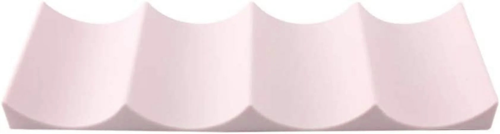 Nvzi Wine Rack Countertops Display Stand Kitchen Storage Can Bottle Holder Modern Wave Shape Anti Slip Table Top Home Fridge Shelf European Style Champagne Jar Organizer Space Saving(1pcLight Pink)