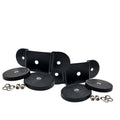 1 Pair Double Magnet Base Mounting  Brackets LED Lights Holder Rubber Coated for Off-road Vehicles UTV Truck RV Metal Roof Hood Bumper Mount